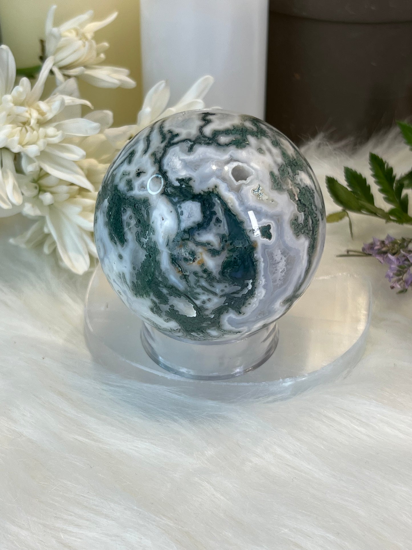 Moss Agate Sphere A