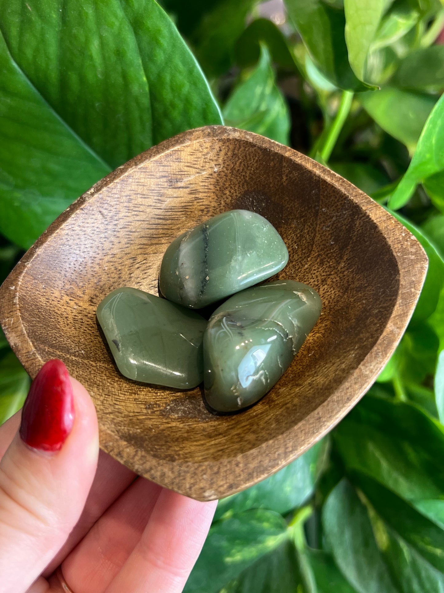 Green Chalcedony Tumbled
