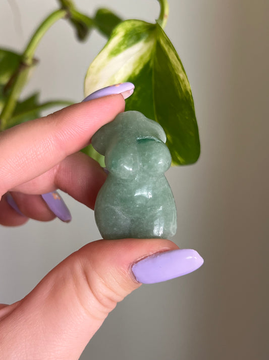 Green Aventurine Curvy Body Carving
