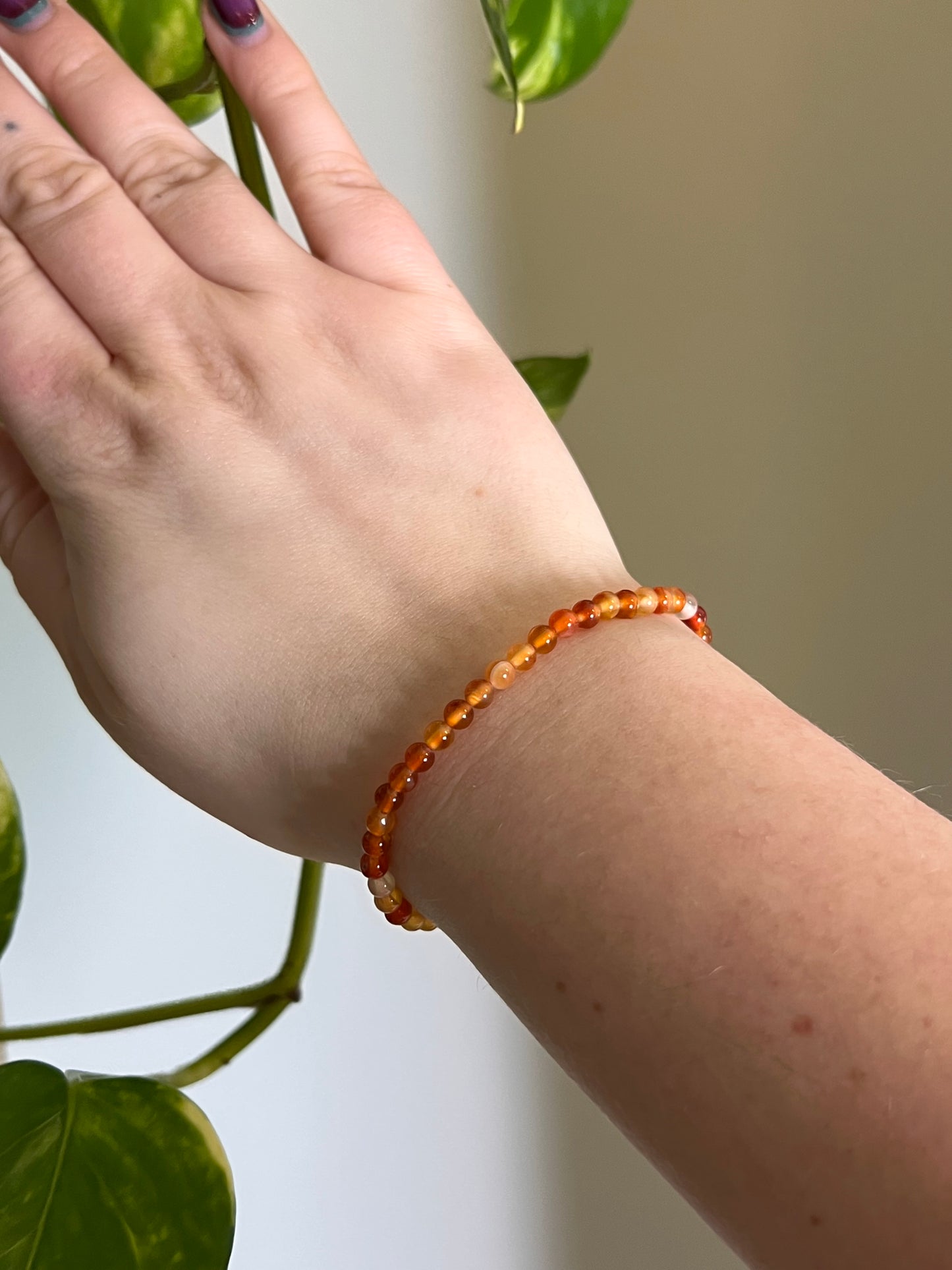 4mm Carnelian Bracelet