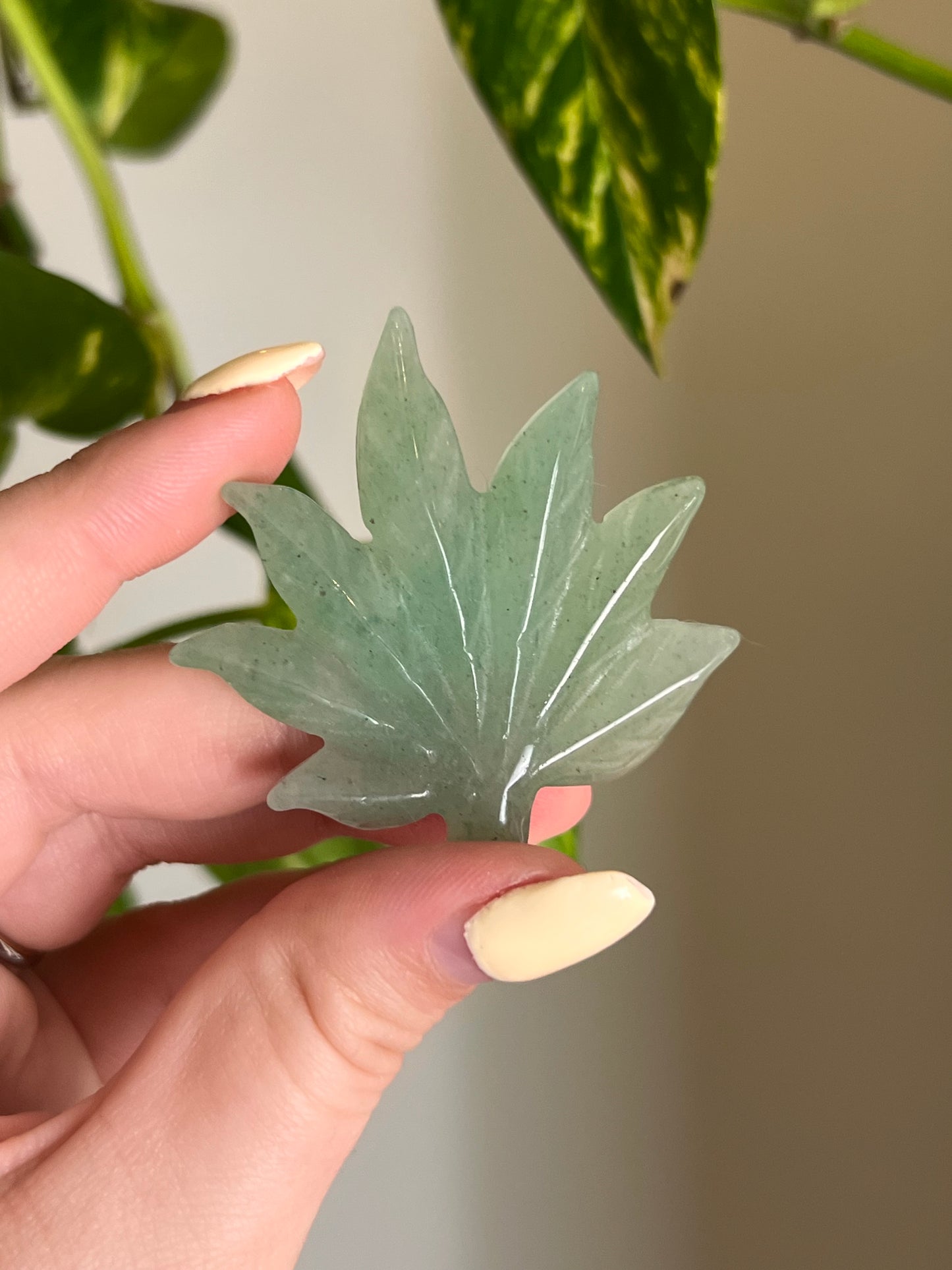 Green Aventurine Leaf