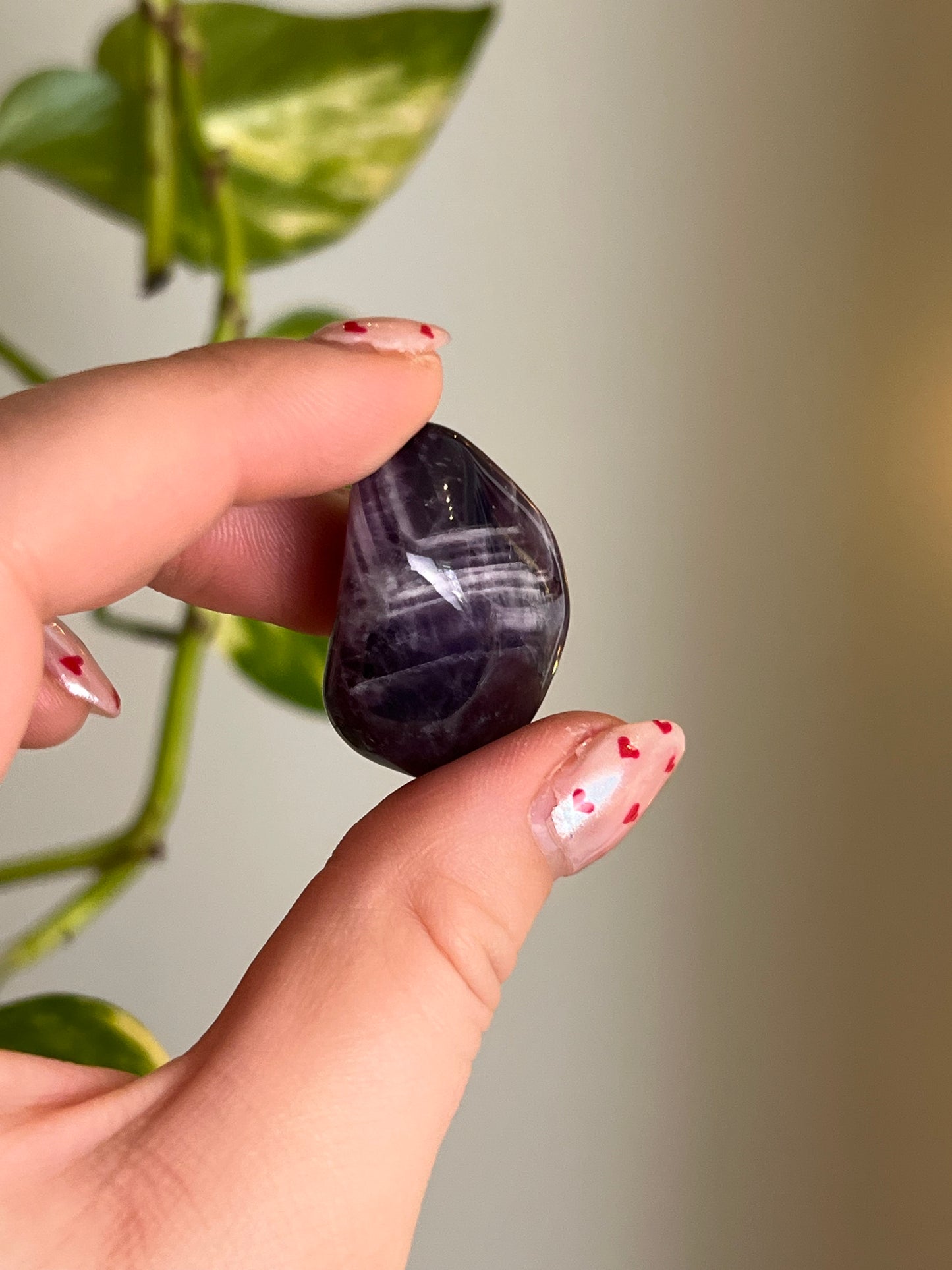 Chevron Amethyst Tumbled