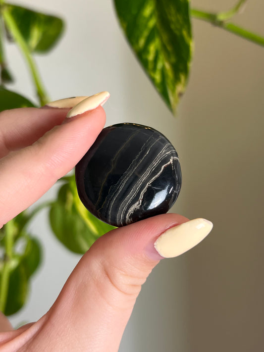Black Jasper Button