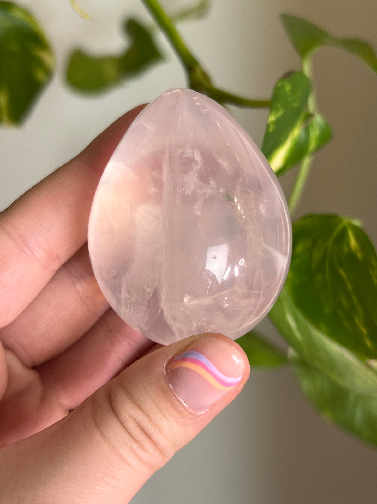 Girasol Moon Rose Quartz Egg - R