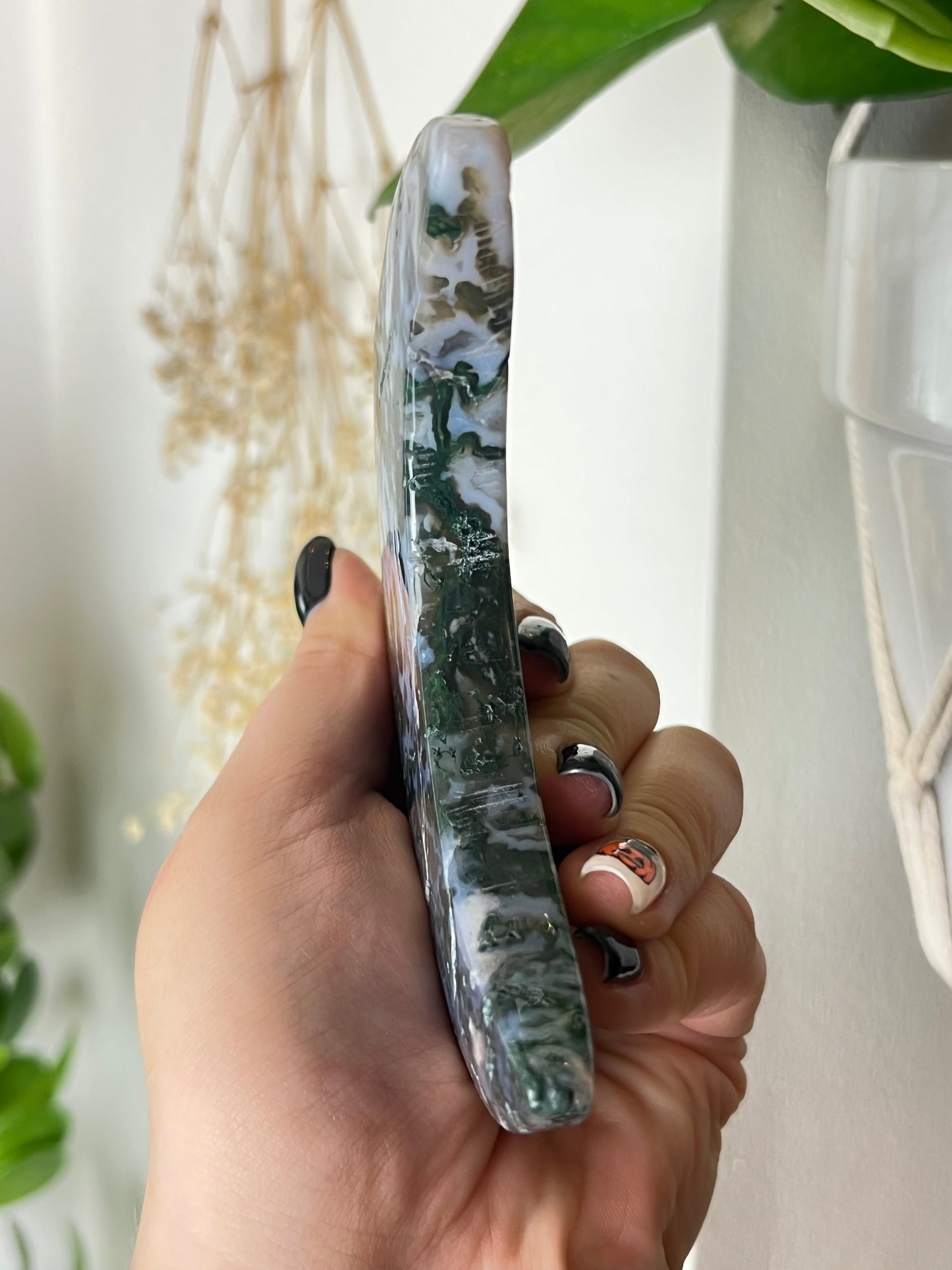 *Imperfect* Moss Agate Moon