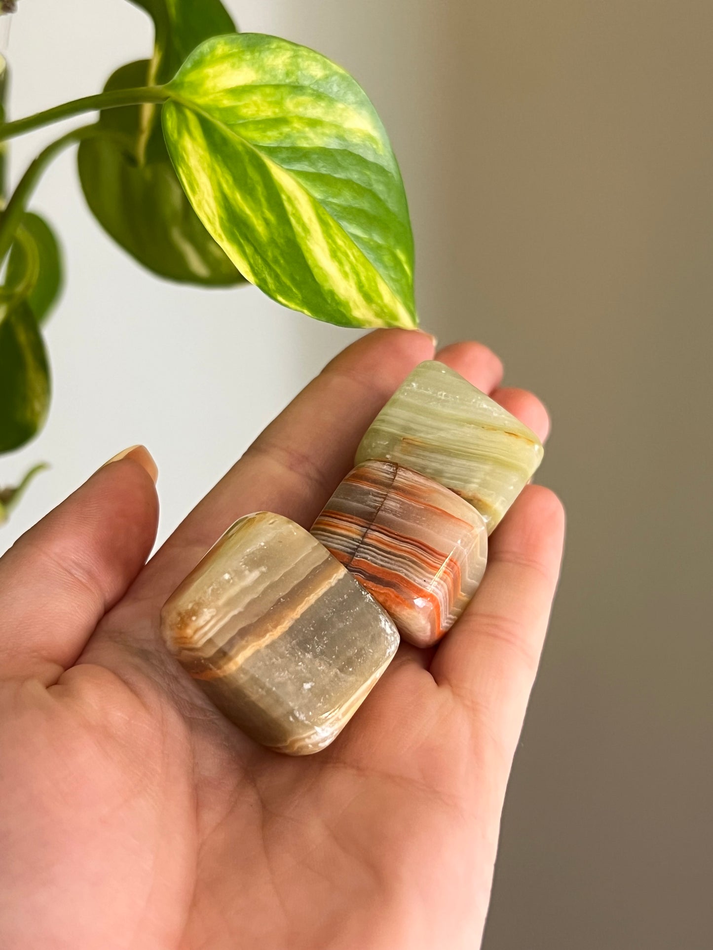 Green Banded Onyx Tumbled