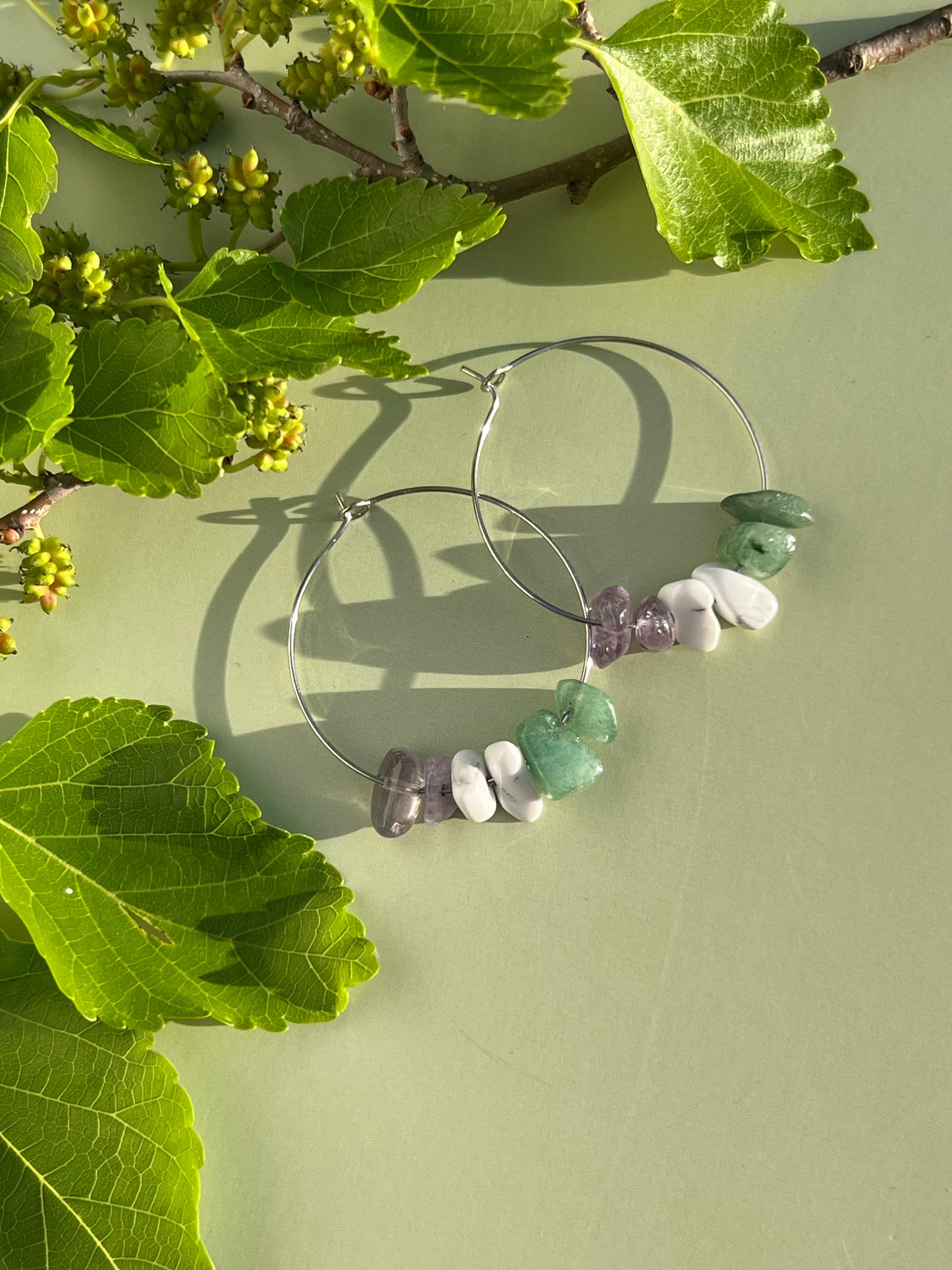 Genderqueer Pride Flag Hoop Earrings