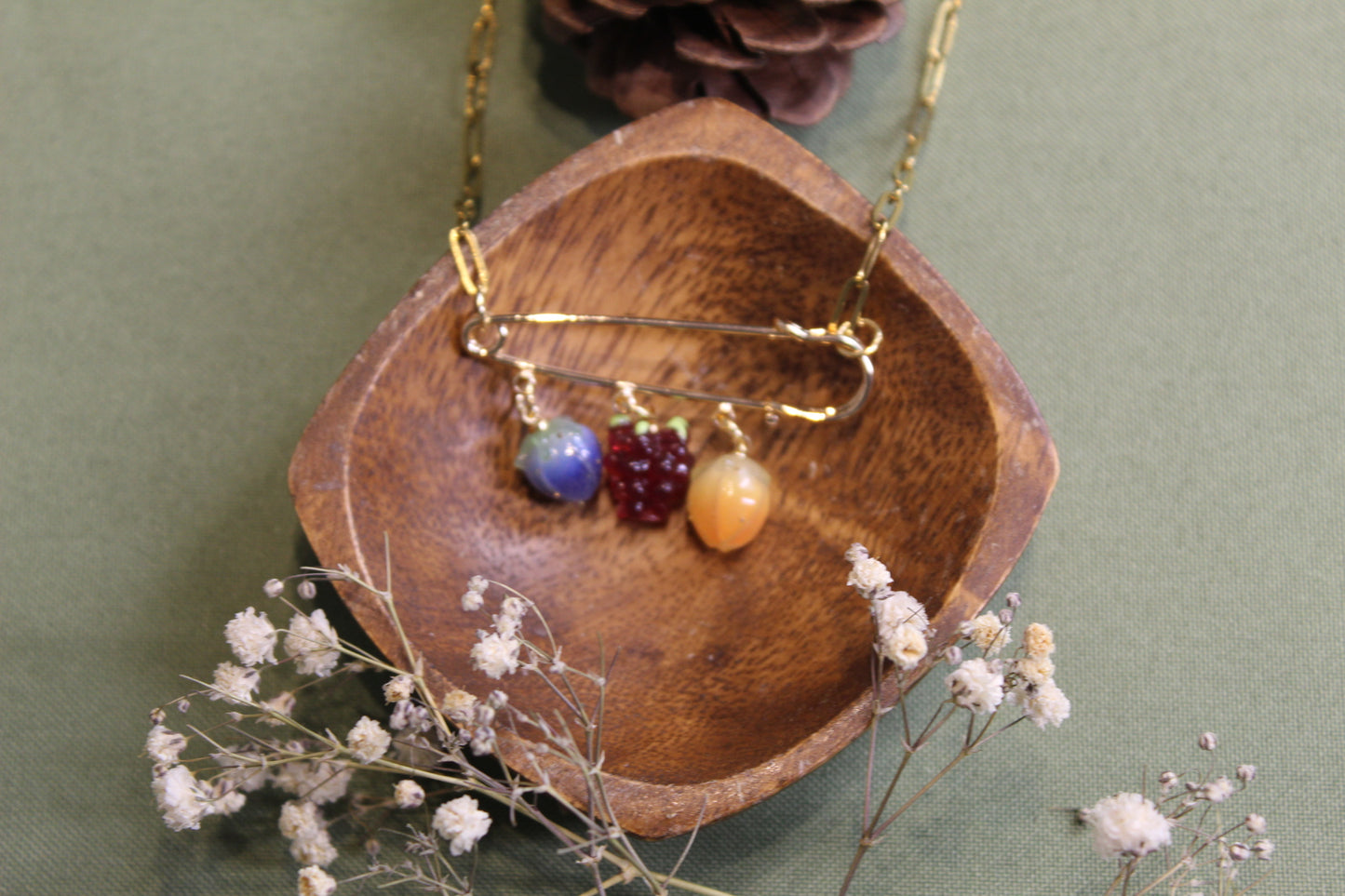 Fruit Charm Gold Necklace