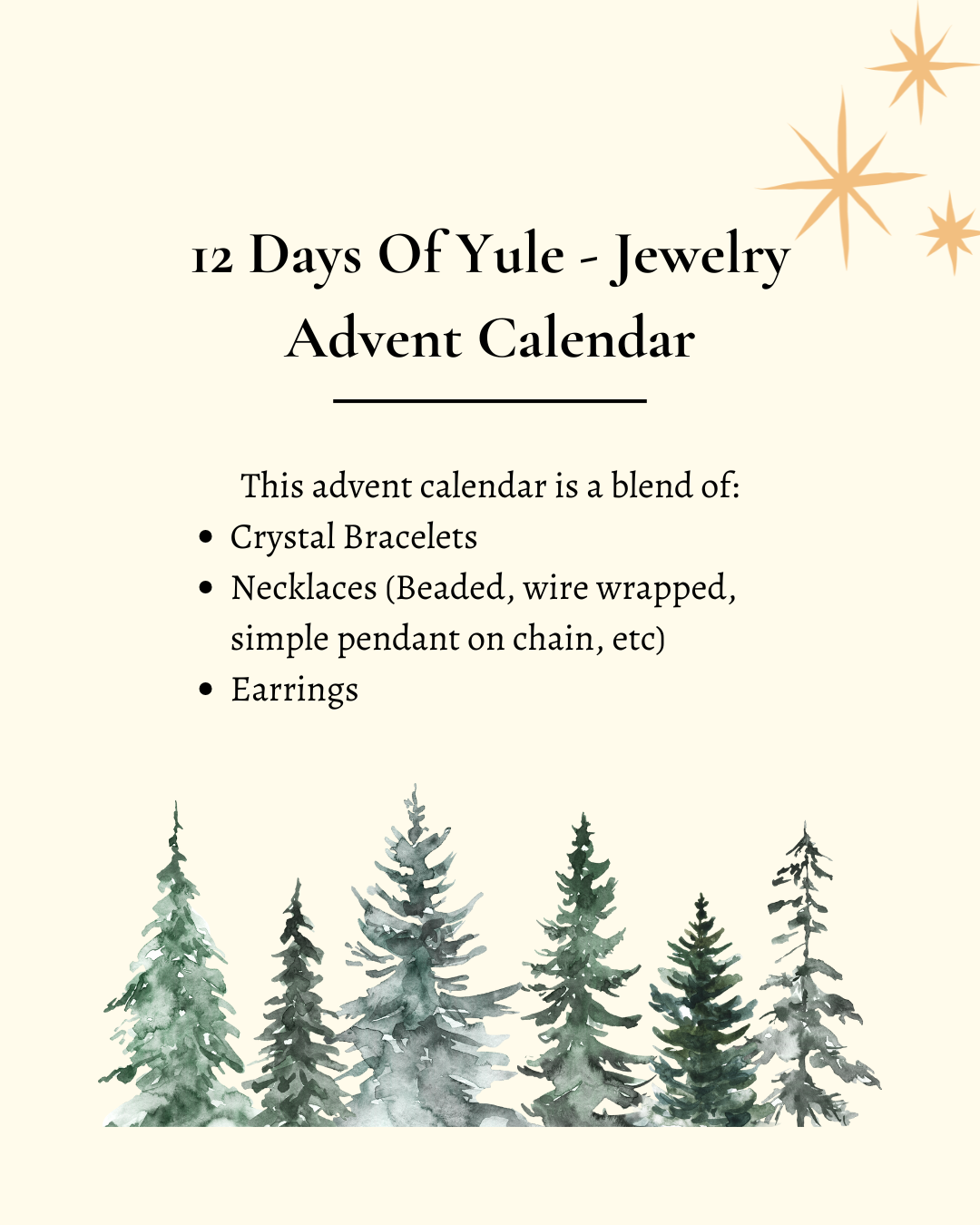 12 Days Of Yule - Jewelry Advent Calendar