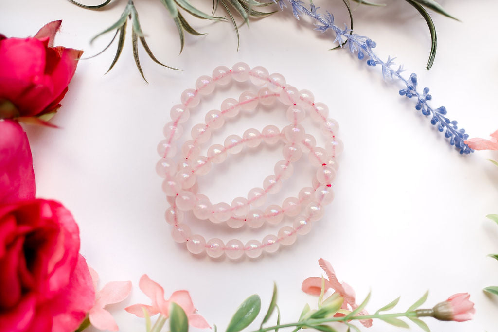 Rose Aura Quartz Bracelet