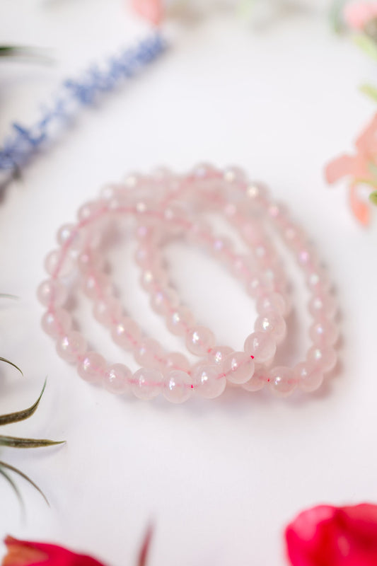 Rose Aura Quartz Bracelet