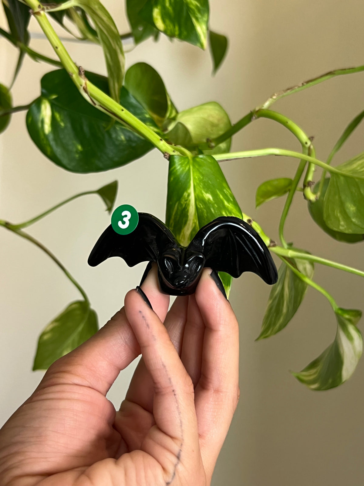 Black Obsidian 3D Bat - 3