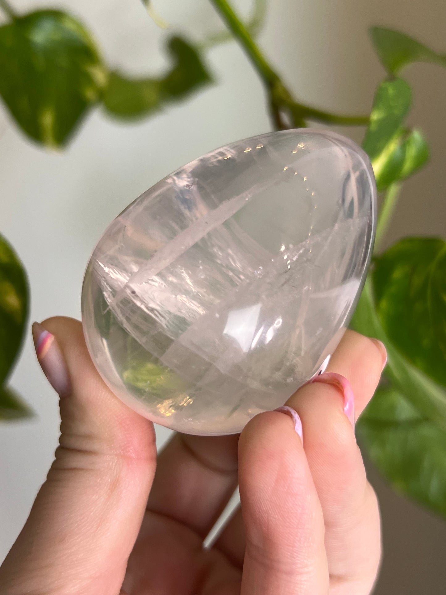 Girasol Moon Rose Quartz Egg - V