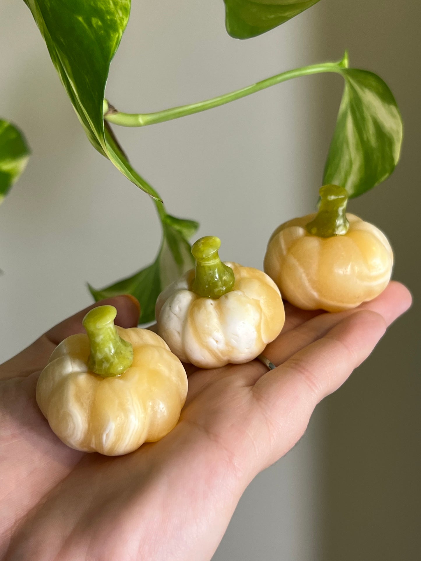 Orange Calcite + Jade Pumpkin