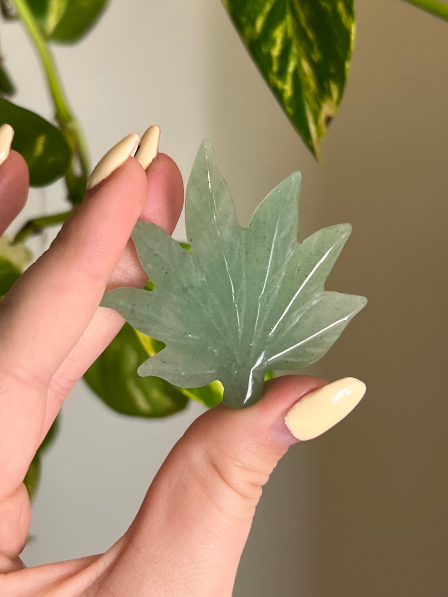 Green Aventurine Leaf