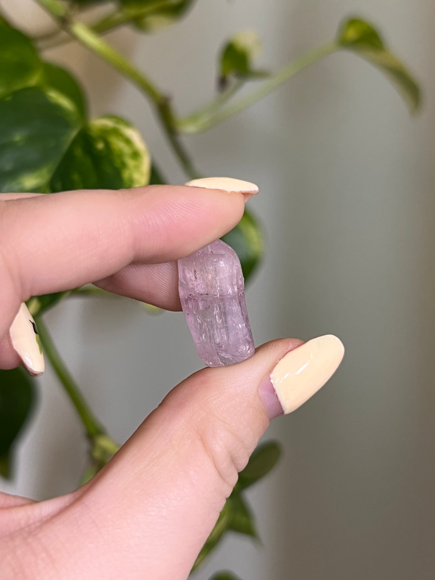 Flashy UV Reactive Pastel Gem Kunzite Tumbled