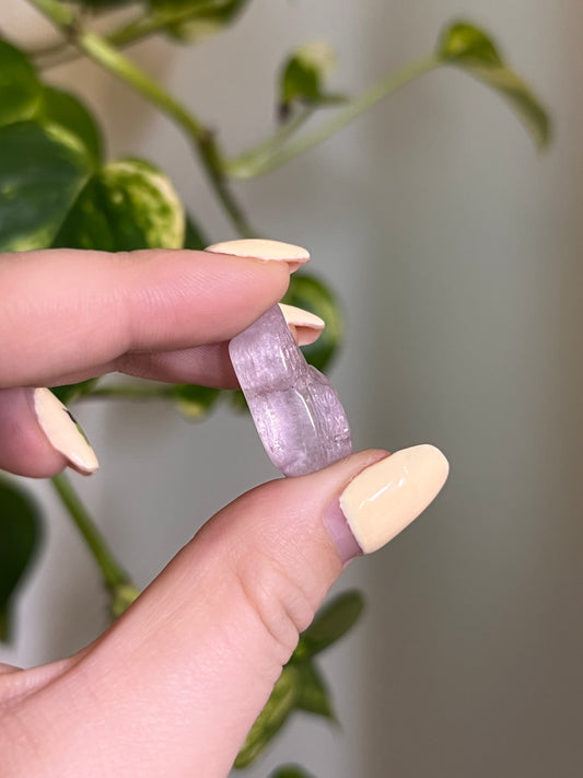 Flashy UV Reactive Pastel Gem Kunzite Tumbled