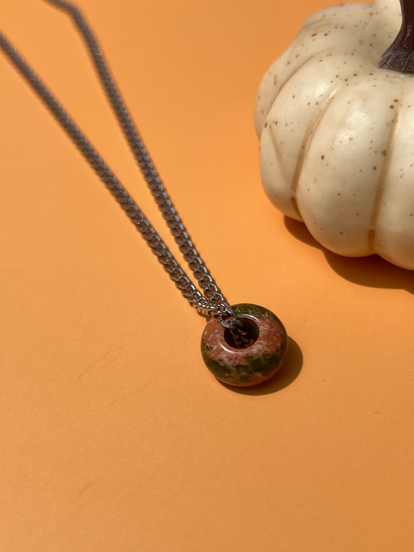 Unakite Donut Stim Necklace 🌿