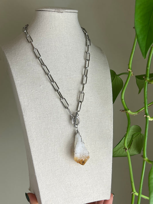 Citrine Point Necklace