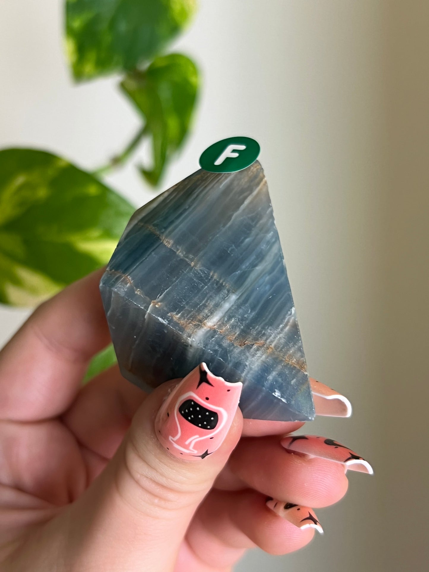 Blue Lemurian Aquatine Calcite Gusher - F 🍬