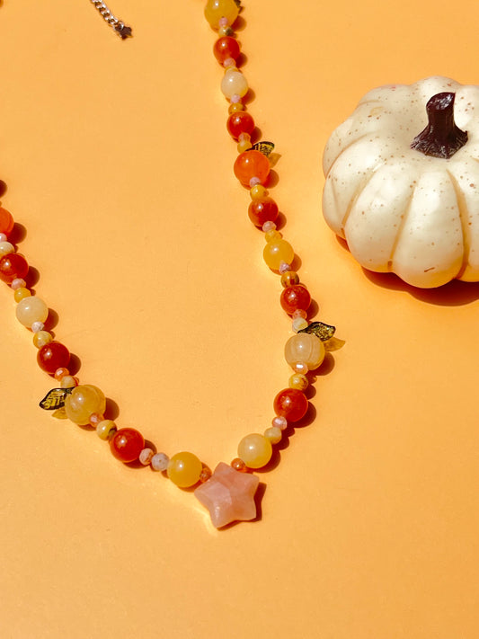 Summerween Pumpkin Princess Star Necklace 🎃