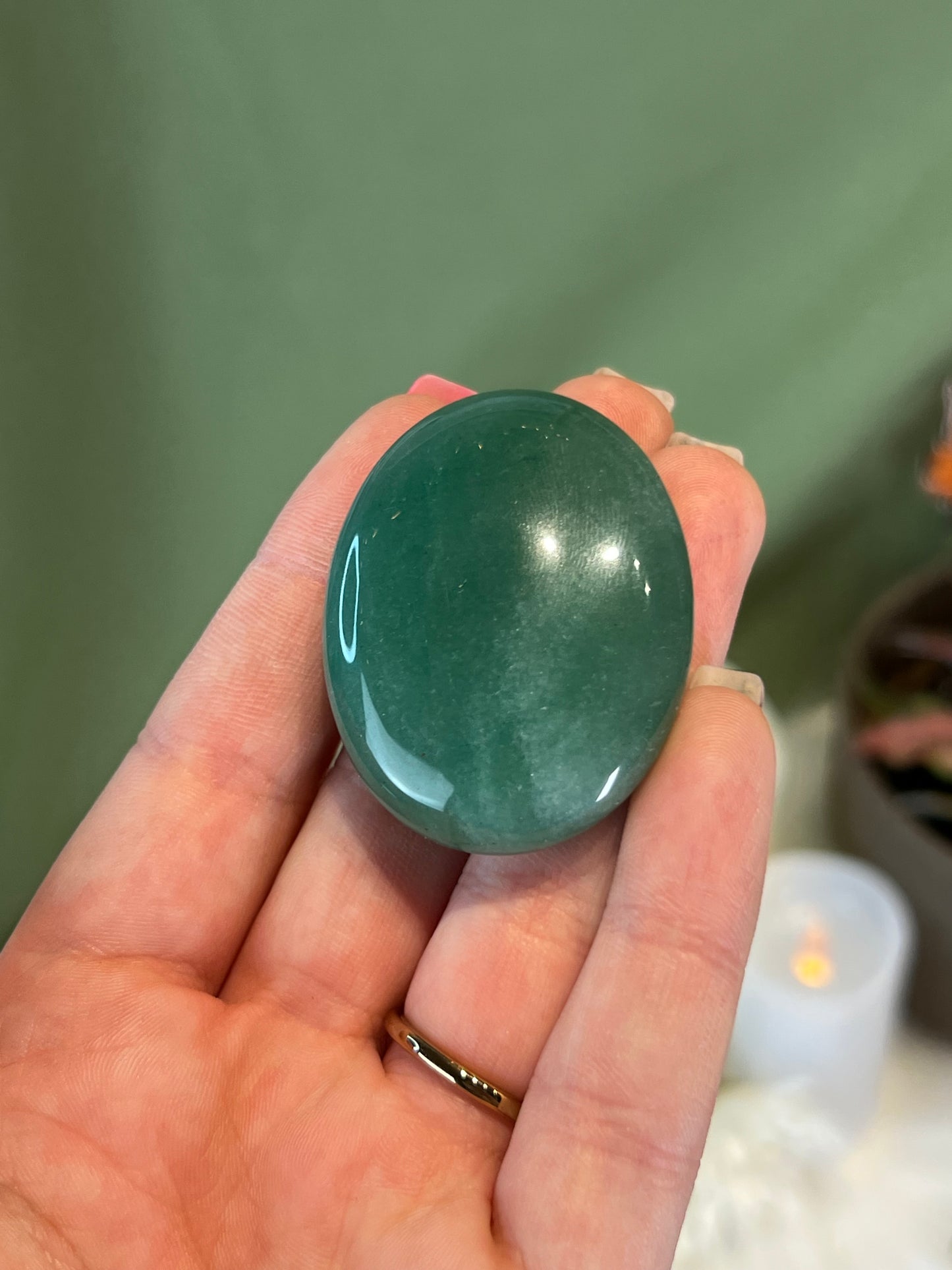 Green Aventurine Small Palm Stone