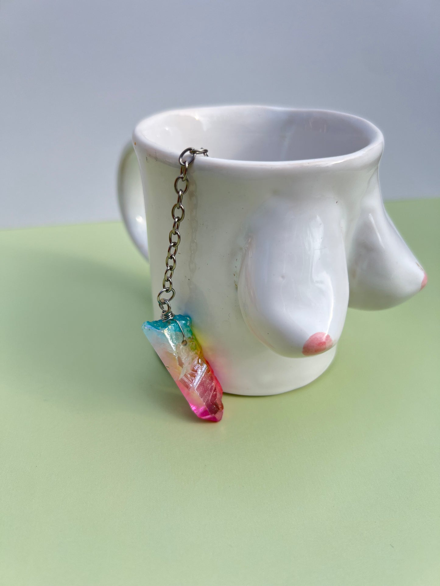 Rainbow Aura Quartz Tea Infuser