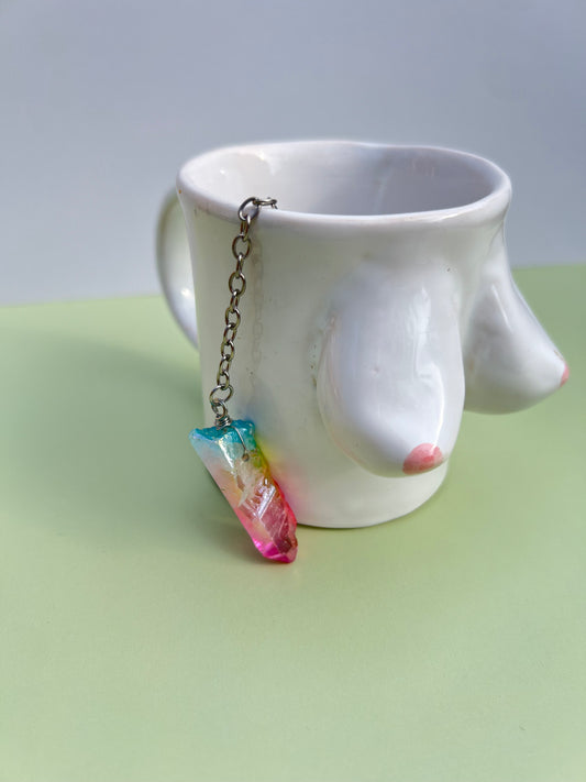 Rainbow Aura Quartz Tea Infuser