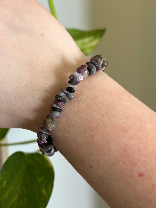 Multi Tourmaline Chip Bracelet