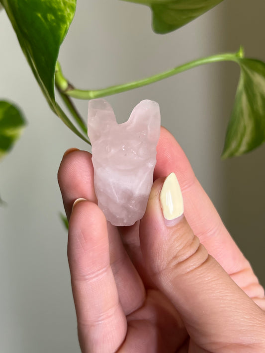 Rose Quartz Cozy Bat
