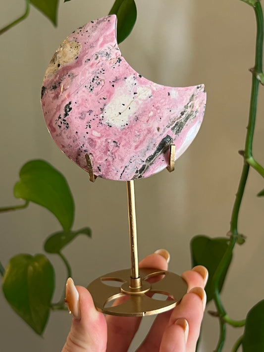 Peruvian Rhodonite Moon Stand - i
