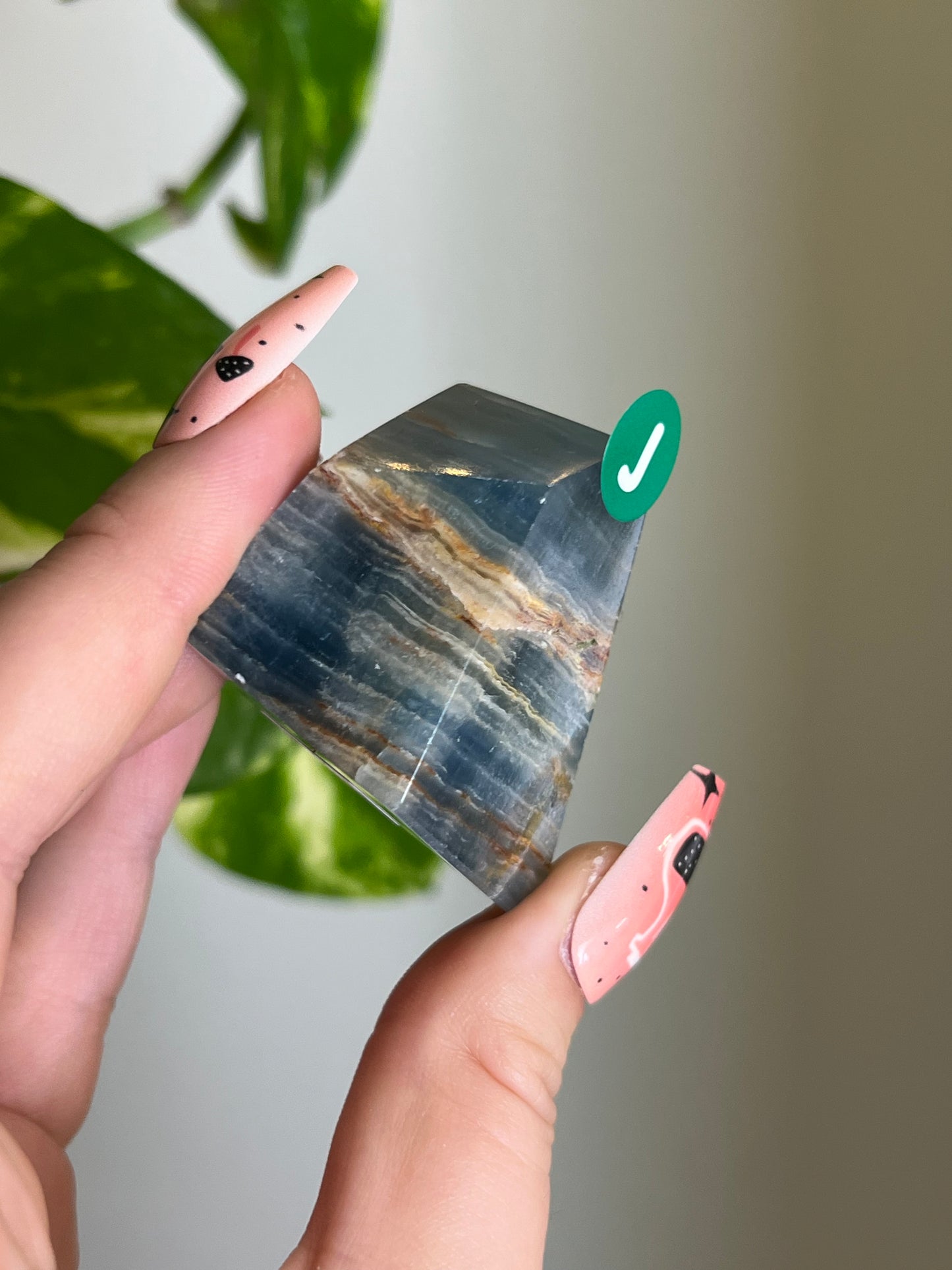 Blue Lemurian Aquatine Calcite Gusher - J 🌊