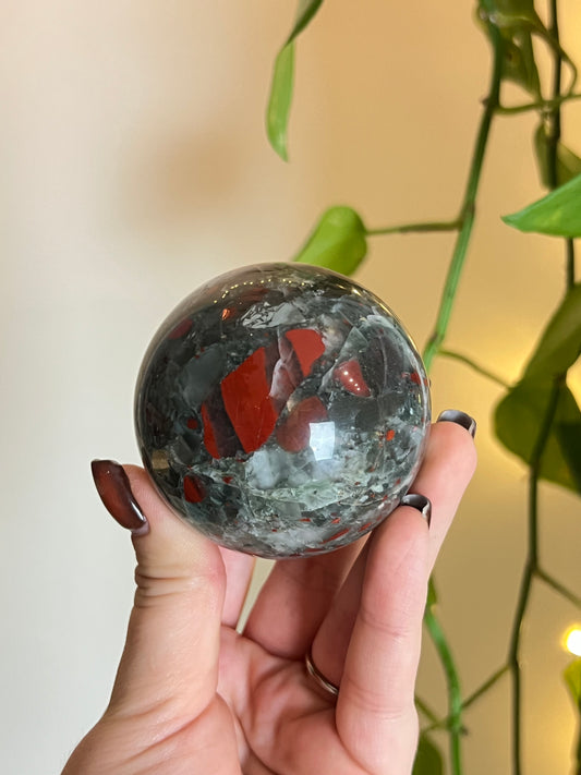 African Bloodstone Sphere L