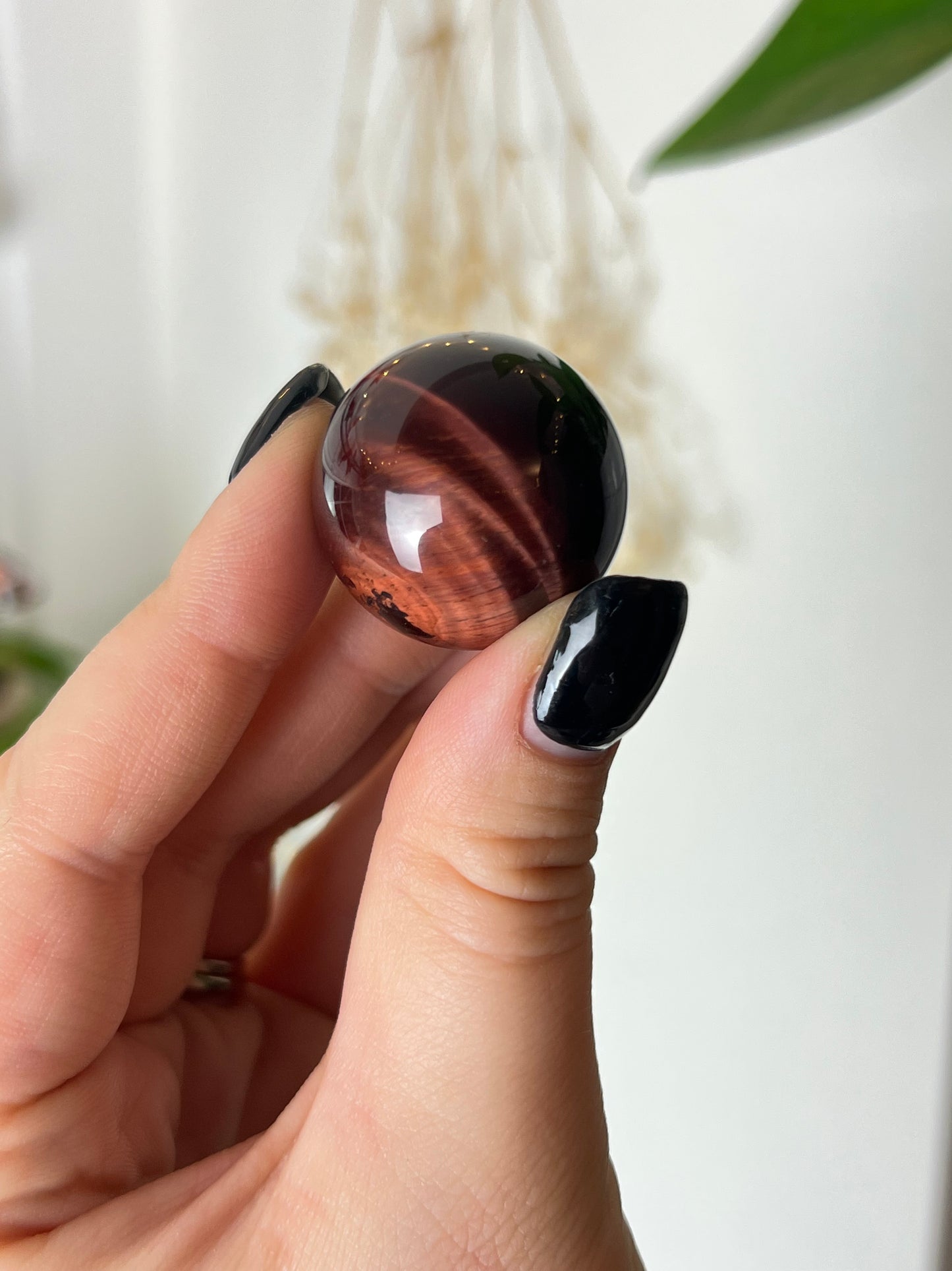 Flashy Red Tigers Eye Small Sphere