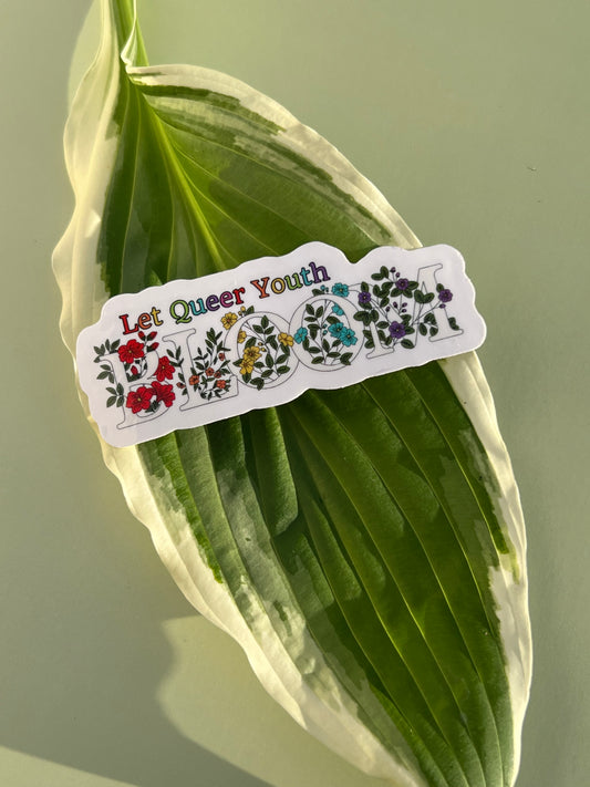 Laissez la jeunesse queer fleurir Sticker
