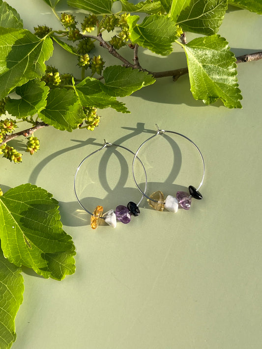 Non Binary Pride Flag Hoop Earrings