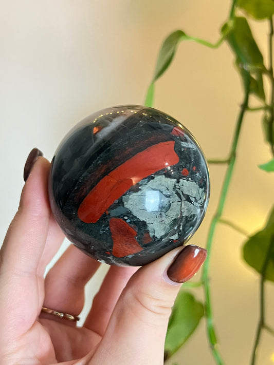 African Bloodstone Sphere M