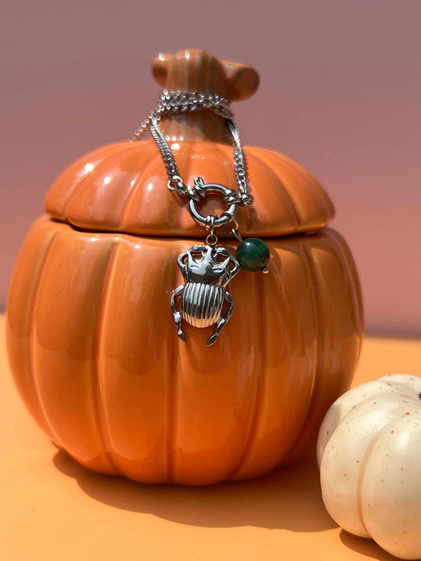 Beetle Baby Malachite Necklace 🪲