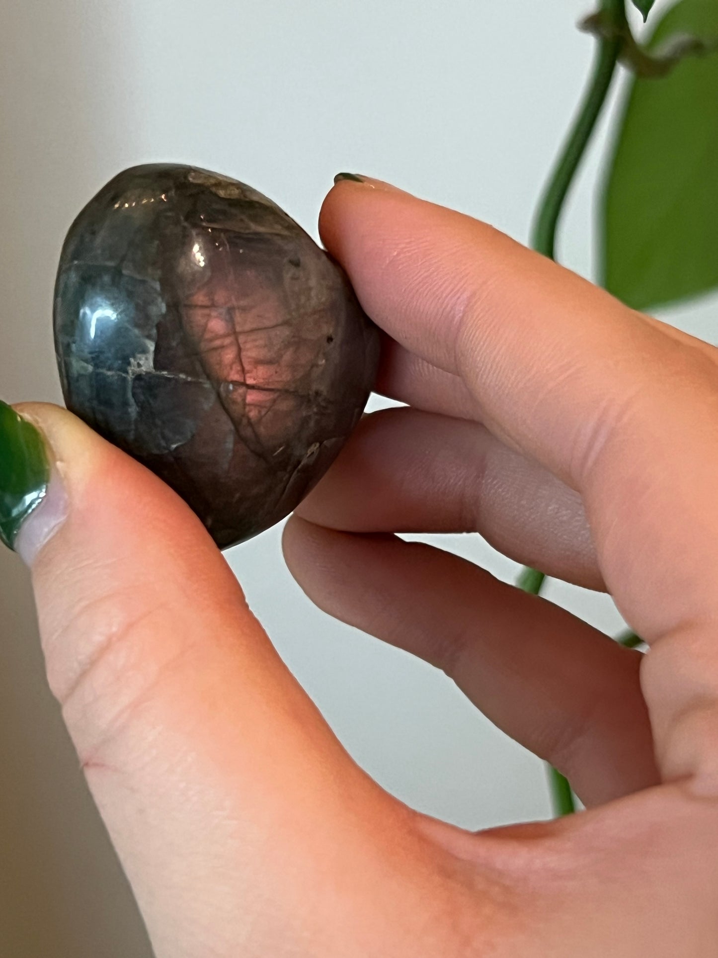 Purple Labradorite Heart