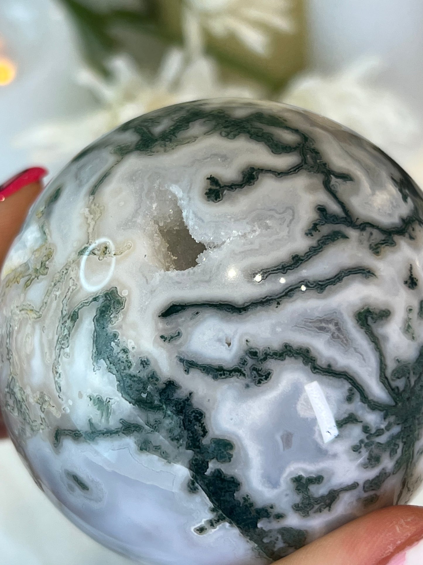 Moss Agate Sphere A