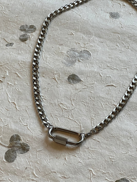 Carabiner Thick Chain Necklace