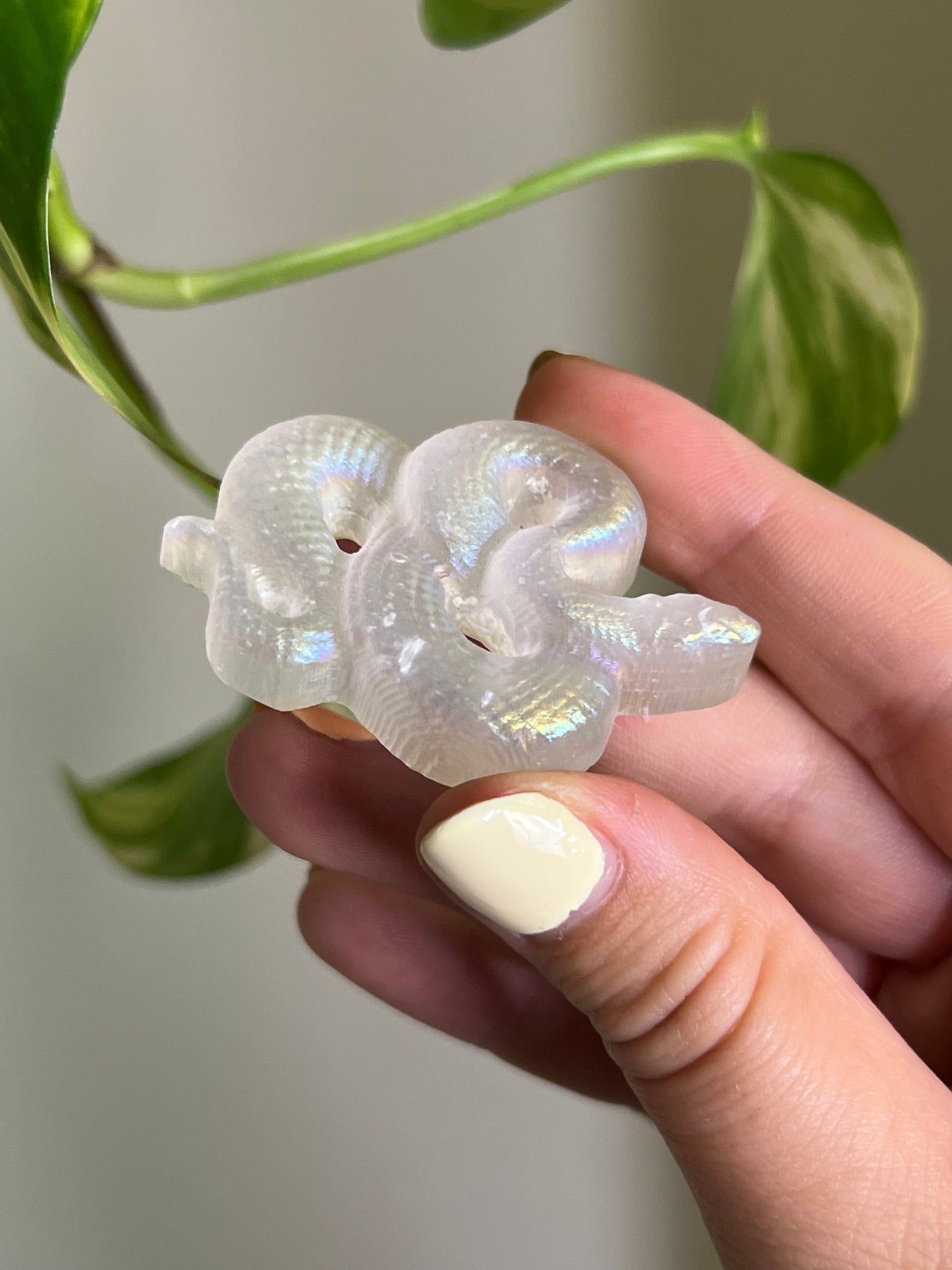Aura Selenite Satin Spar Snake