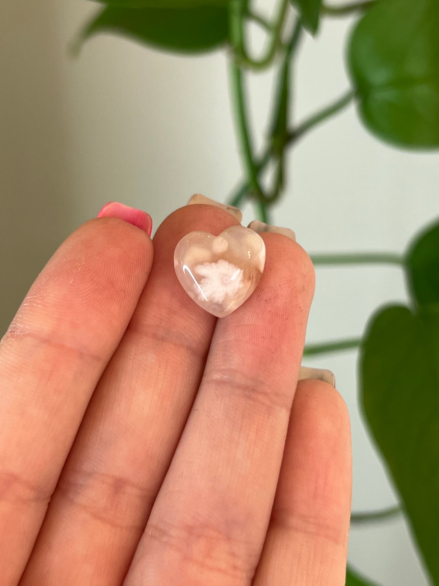 Flower Agate Mini Heart