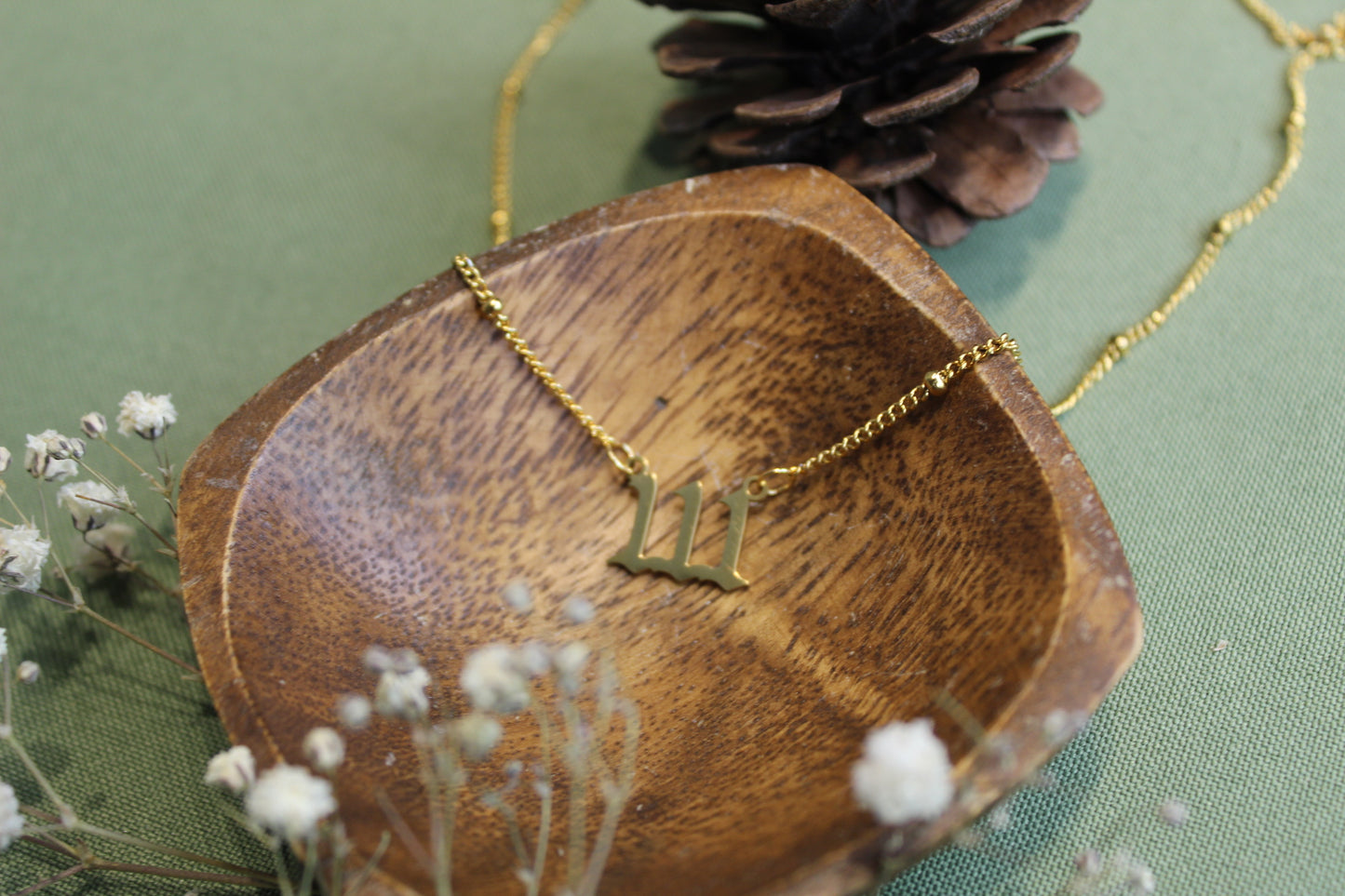 Angel Number Dainty Gold Necklace