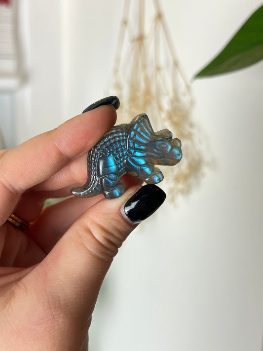 Flashy Labradorite Triceratops