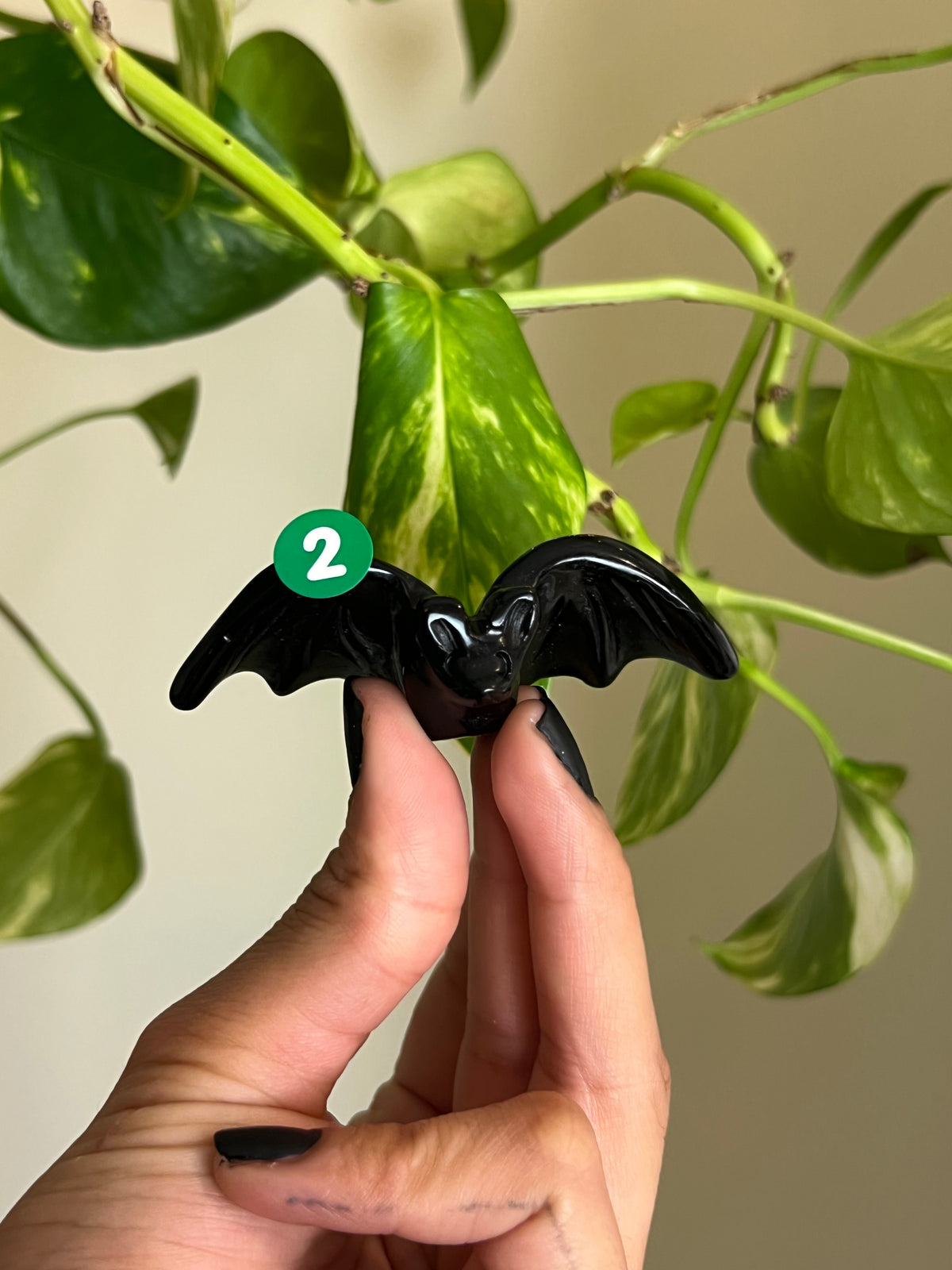 Black Obsidian 3D Bat - 2