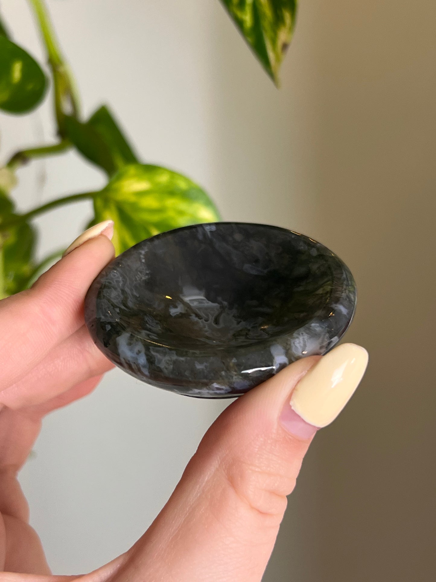 Moss Agate Dish - H