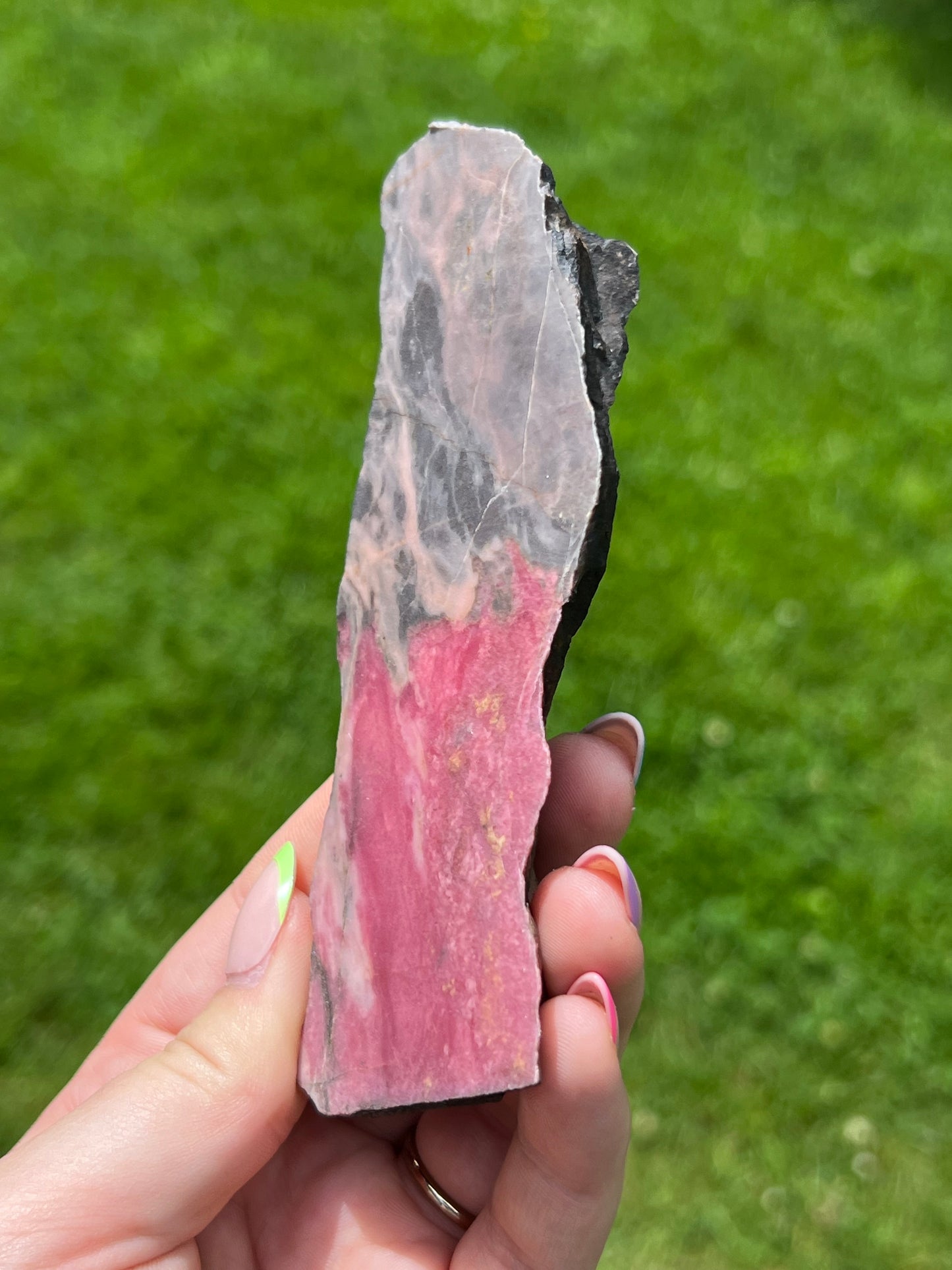 Pink Rhodonite Slab - Yukon 🇨🇦 - C