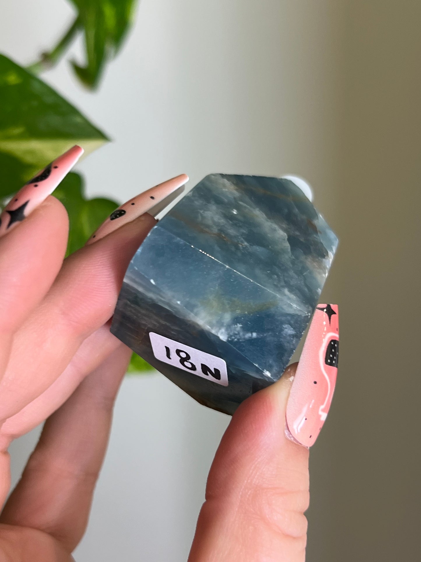 Blue Lemurian Aquatine Calcite Gusher - N 🍬