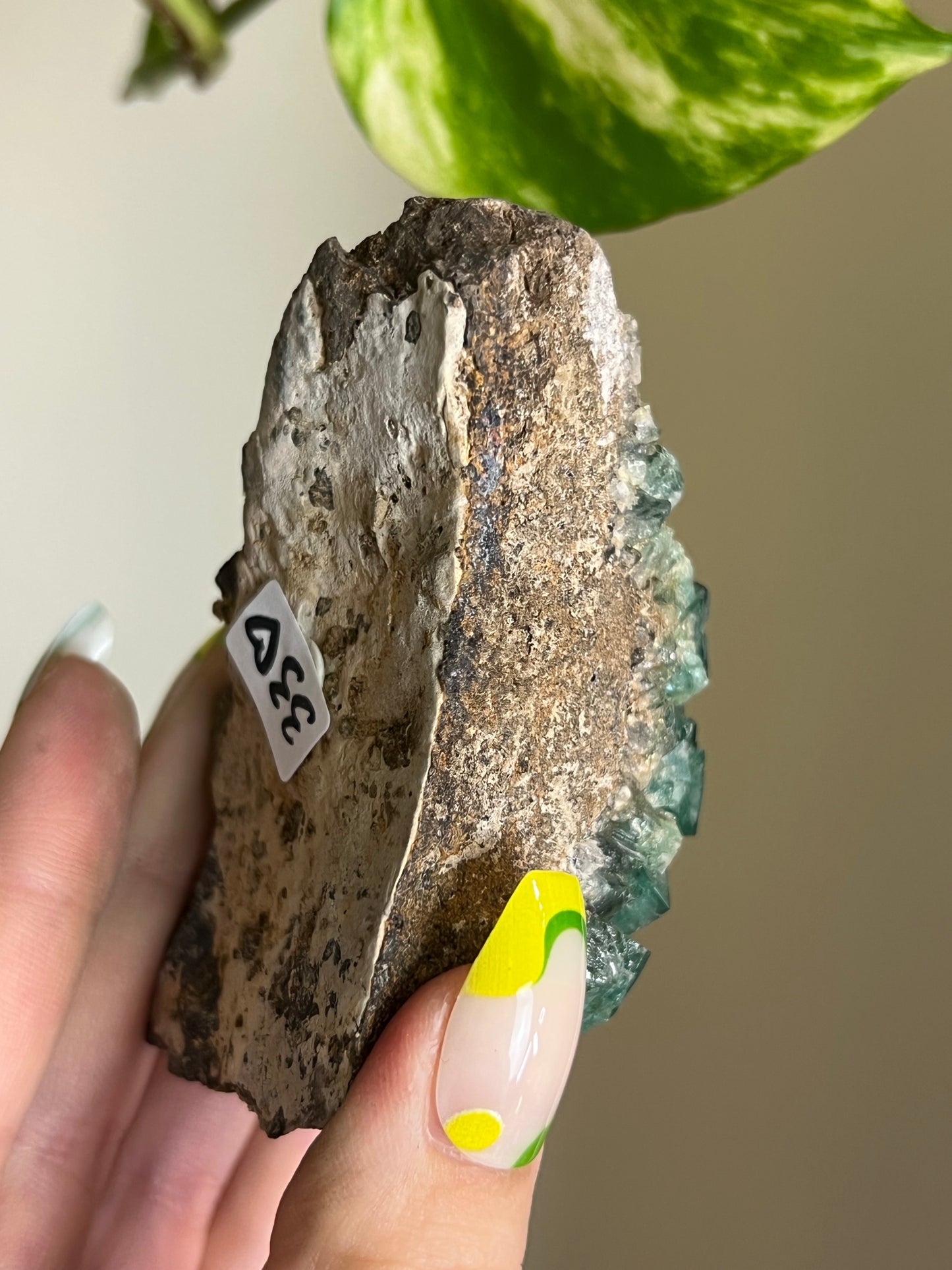 Green Cubic Fluorite Cluster - 4